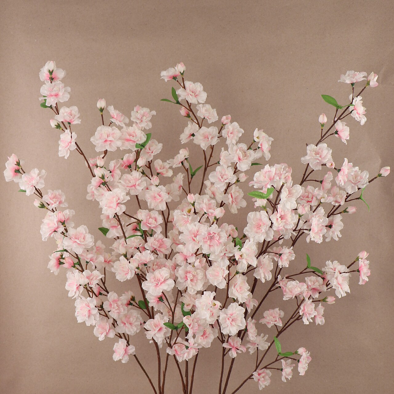 6-Pack Light Pink Cherry Blossom Stems - Realistic Silk Flowers for Floral Arrangements, Bouquets & Home Decor by Floral Home®